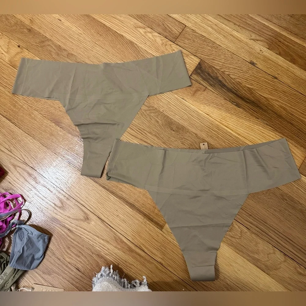 Bundle Of 2 Thongs Skims Size 3X Desert Naked Thong NWT Panty Thong Soft Panties